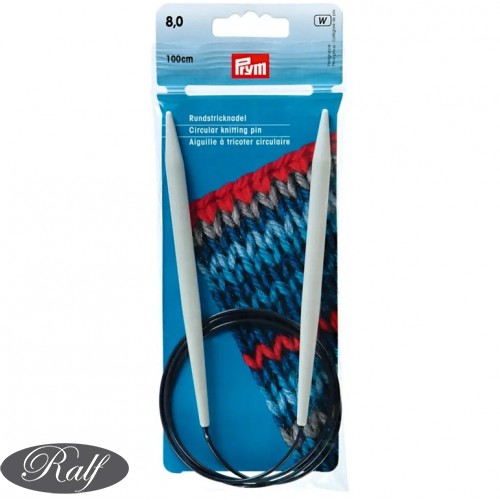 Andrele circulare aluminiu, 100 cm - 8,00 mm - Prym 211170